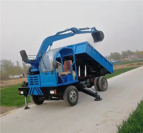 小型四轮自装自卸随车挖厂家现车,随车挖